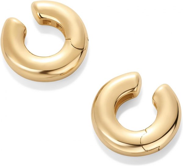 Chunky Tubular Hinged Earscape Ear Cuffs for Women | Statement Earring Pair - Image 3