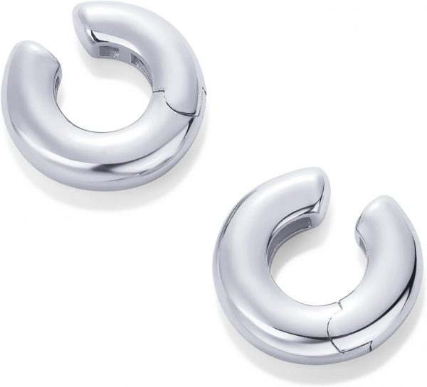 Chunky Tubular Hinged Earscape Ear Cuffs for Women | Statement Earring Pair - Image 2